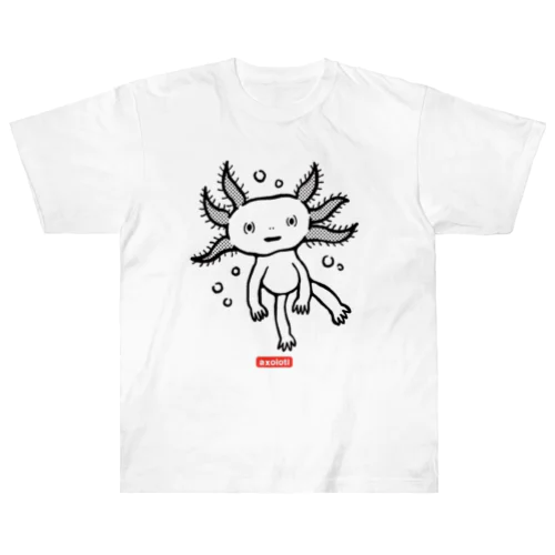 おとぼけ顔のウパさん_モノクロver Heavyweight T-Shirt