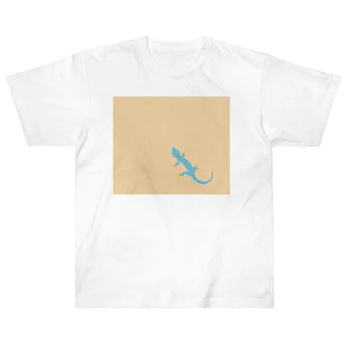 トッケイヤモリ（砂地）　Gekko gecko (sand) ヘビーウェイトTシャツ