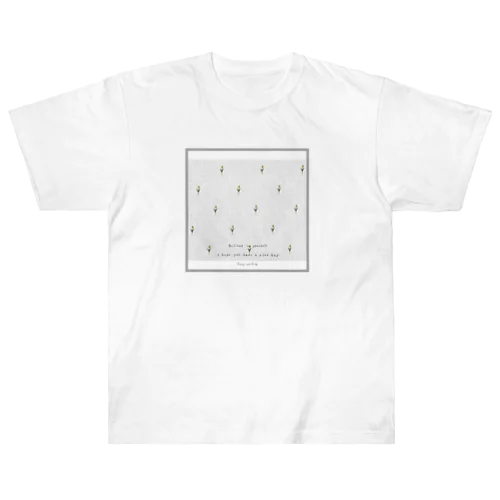 frame* flower pattern ヘビーウェイトTシャツ