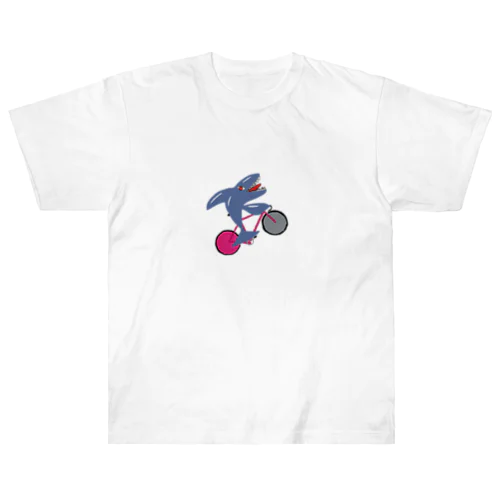 自転車好きのシャチ ヘビーウェイトTシャツ