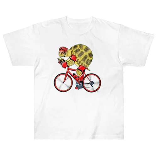 カメの自転車乗り Heavyweight T-Shirt