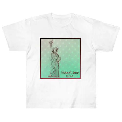 自由の女神(グラデーション) Heavyweight T-Shirt