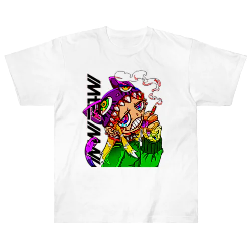 スモーカーねこ子 Heavyweight T-Shirt