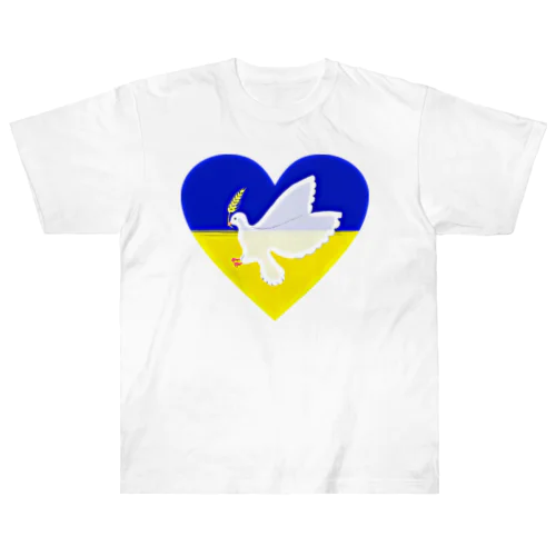 Pray For Peace ウクライナ応援 ヘビーウェイトTシャツ