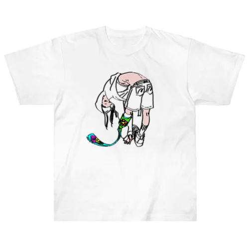 前屈するCちゃん Heavyweight T-Shirt