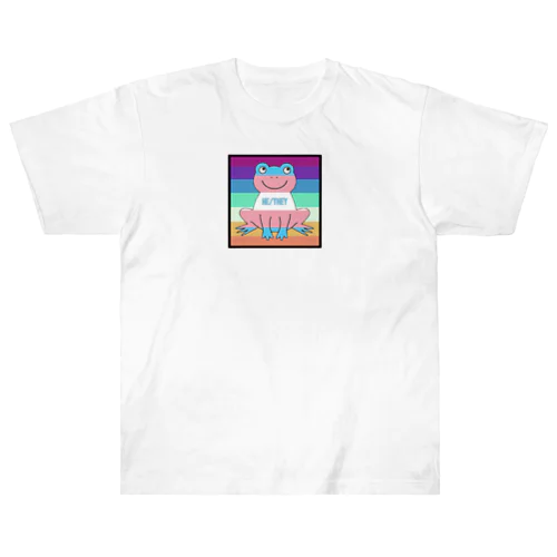 transgender (he/they) mlm/nblm frog ヘビーウェイトTシャツ