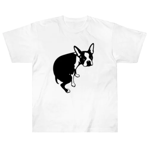 ボストンテリアうんちの犬 Heavyweight T-Shirt