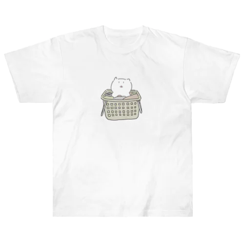 お洗濯物と猫ちゃん Heavyweight T-Shirt