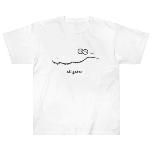 ワニのかお【alligator】 ヘビーウェイトTシャツ