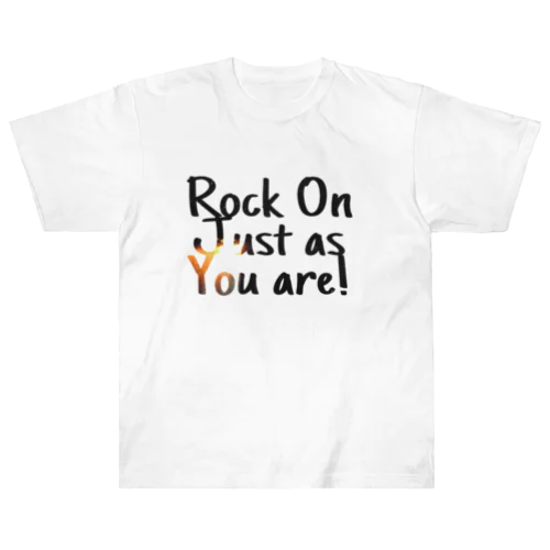 Rock On(白) Heavyweight T-Shirt