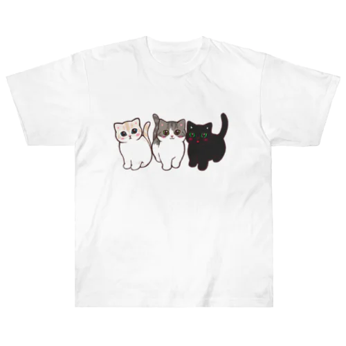 たま農園の猫たち ヘビーウェイトTシャツ