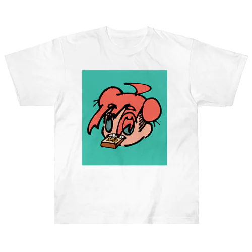 パンを食べる安藤A子くん・改 Heavyweight T-Shirt