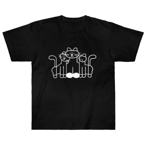 ねこのおやこ スリスリ Heavyweight T-Shirt