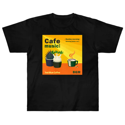 Cafe music2023 -Sunday morning- Heavyweight T-Shirt