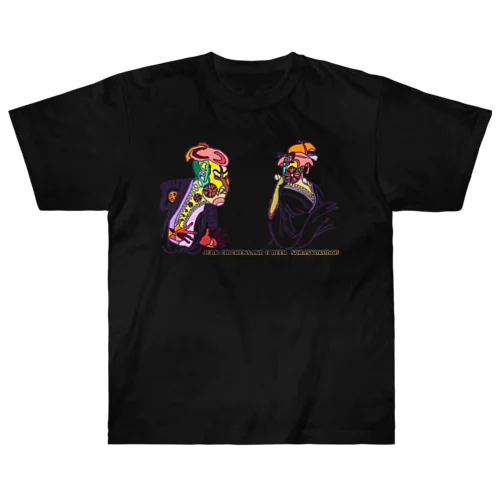 そら食堂 浮世絵とポッピンを吹く女 Heavyweight T-Shirt