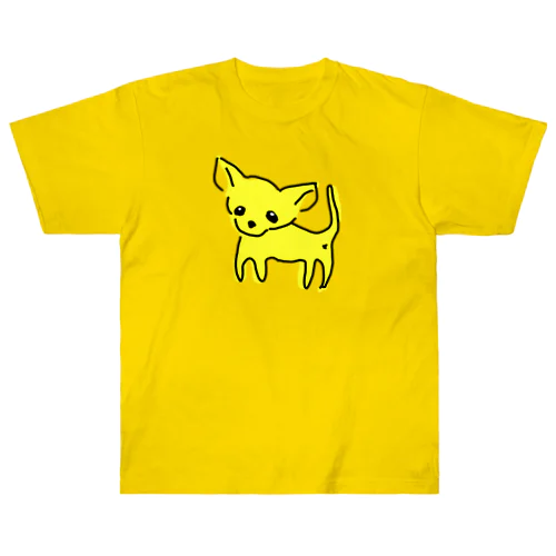 ゆるチワワ（イエロー） ヘビーウェイトTシャツ