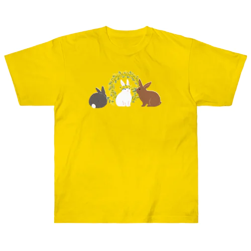 ウサギとミモザ Heavyweight T-Shirt