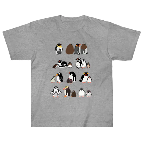 ペンギン親子 ヘビーウェイトTシャツ