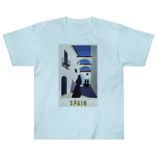 スペイン・マドリード 1950年代　トラベルポスター Heavyweight T-Shirt