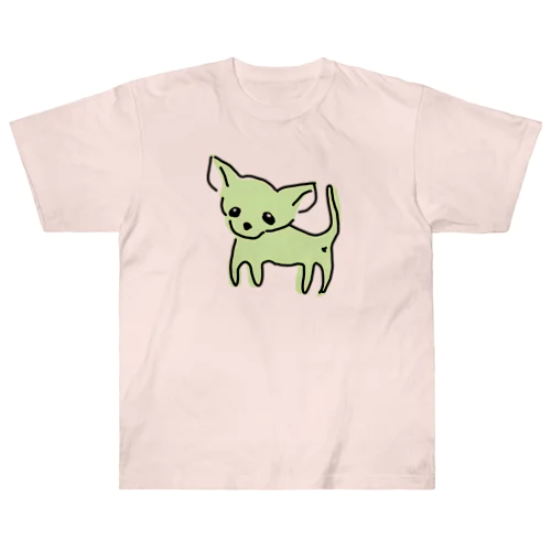 ゆるチワワ（グリーン） ヘビーウェイトTシャツ