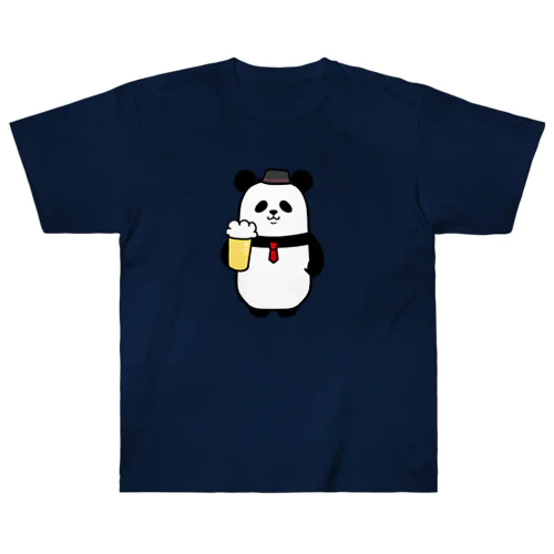 哀愁パンダビールで乾杯 Heavyweight T-Shirt