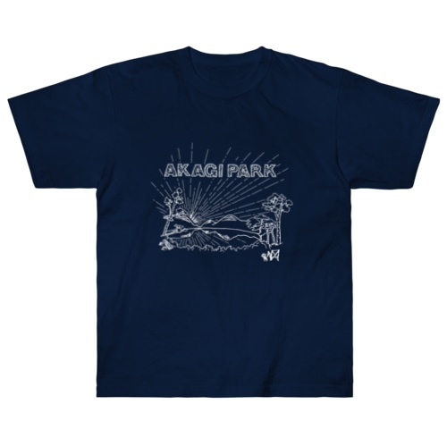 AKAGI★park01(白文字) Heavyweight T-Shirt