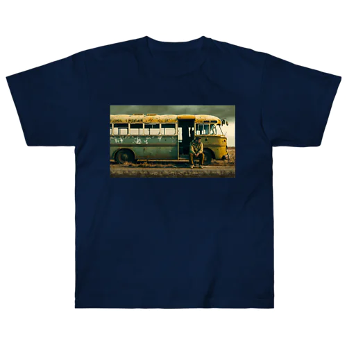 Bus   (by AI design) ヘビーウェイトTシャツ