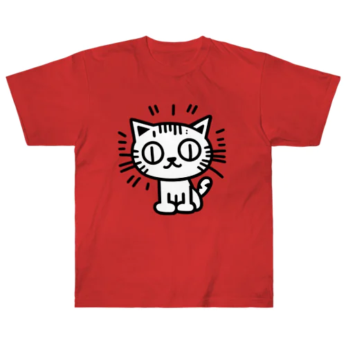 キーヘリ風キャット前プリＴ ヘビーウェイトTシャツ