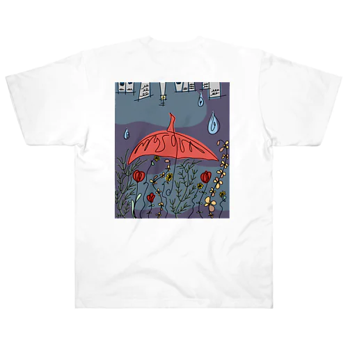 【noix】夜の雨 ヘビーウェイトTシャツ