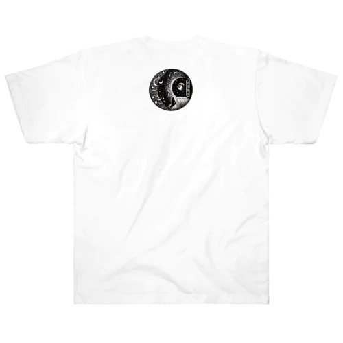 孤独の月(AI生成) Heavyweight T-Shirt