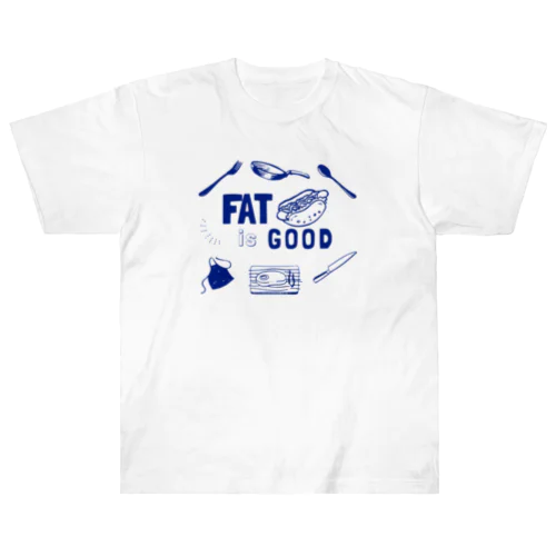 FAT is GOOD 半袖Tシャツ　大ロゴ　白 ヘビーウェイトTシャツ