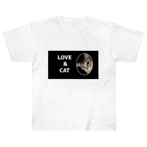 愛猫との絆、特別な愛猫グッズ Heavyweight T-Shirt