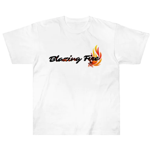 炎-Blazing Fire-【淡色系アパレル】 ヘビーウェイトTシャツ