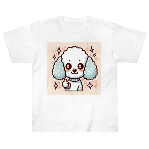 【ステッカー】ふわもこワンコ - いいね！ver ヘビーウェイトTシャツ