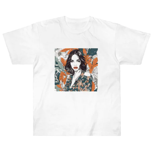 大人かわいい女性パート２ Heavyweight T-Shirt