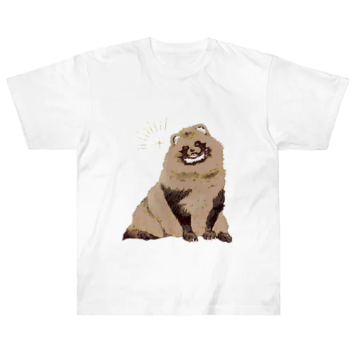 キラキラ ふわふわ エゾタヌキ Heavyweight T-Shirt