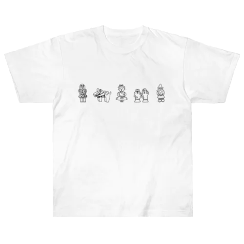 古代史／埴輪 -はにわ-（BK） Heavyweight T-Shirt