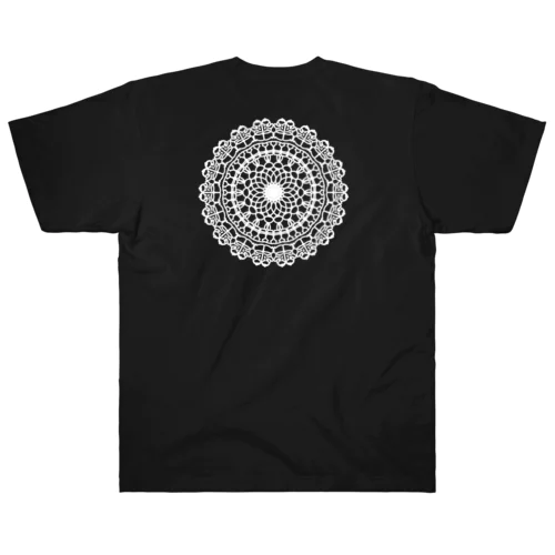 フラワーオブ大天狗(白・背) Heavyweight T-Shirt