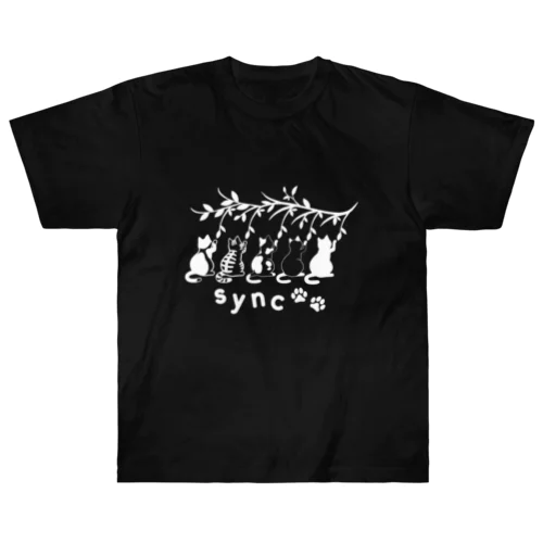 シンクロにゃんこ Heavyweight T-Shirt