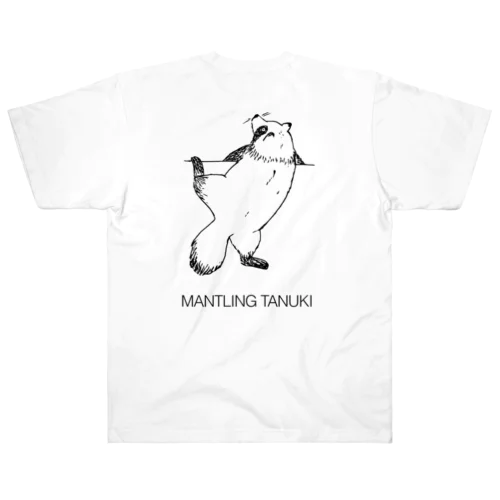 MANTLING TANUKI(黒たぬ) ヘビーウェイトTシャツ