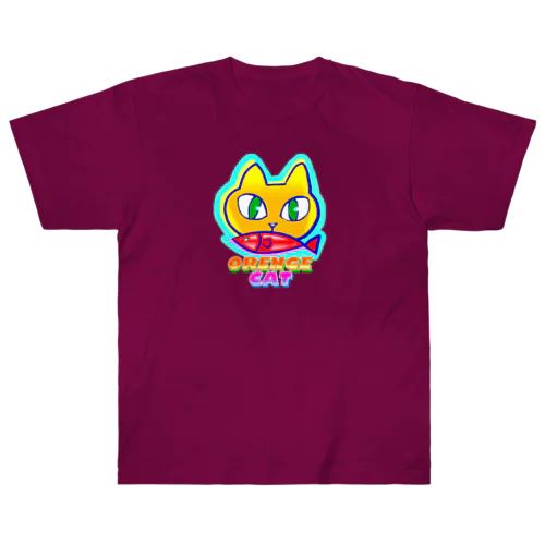 🍊🐈 オレンジキャット🍊🐈　ライト ヘビーウェイトTシャツ