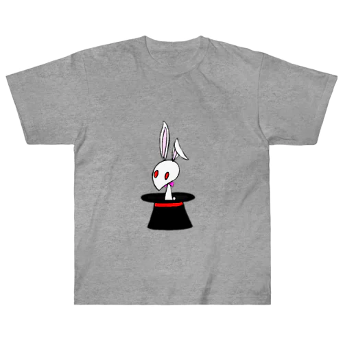 シルクハットとウサギ Heavyweight T-Shirt