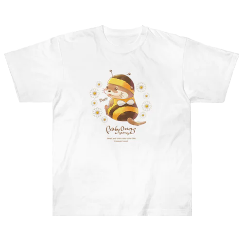 Baby Otters Honey（文字茶色） Heavyweight T-Shirt