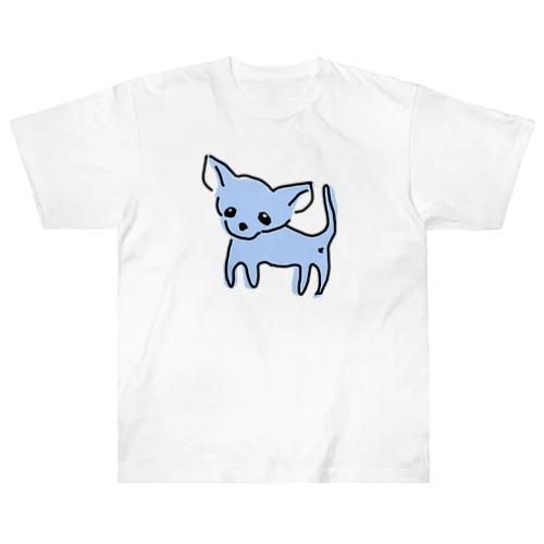 ゆるチワワ（ブルー） ヘビーウェイトTシャツ