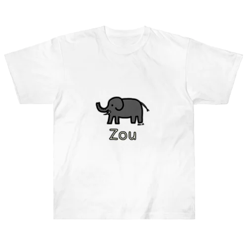 Zou (ゾウ) 色デザイン Heavyweight T-Shirt