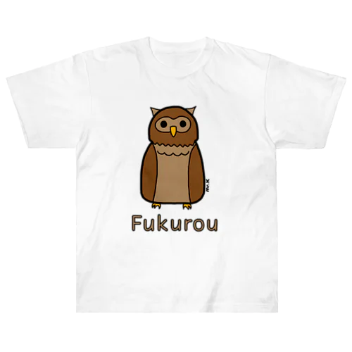 Fukurou (フクロウ) 色デザイン ヘビーウェイトTシャツ