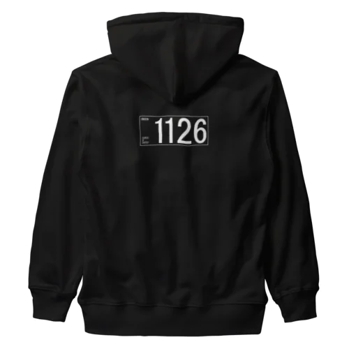 1126(ホワイト) Heavyweight Zip Hoodie