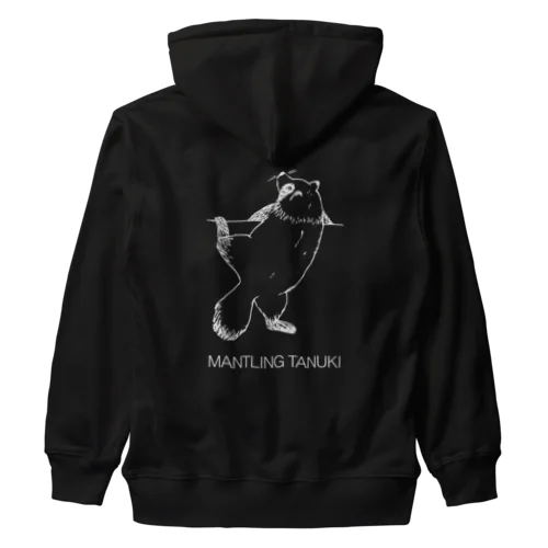 MANTLING TANUKI(白たぬ) Heavyweight Zip Hoodie