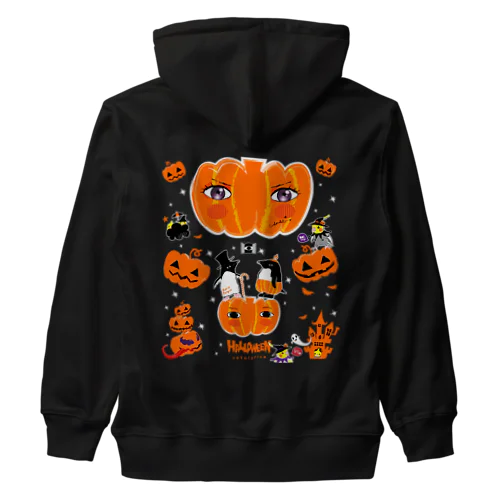 THE GREAT PUMPKIN カボチャ大王のお出まし アデリーペンギン オカメインコ Heavyweight Zip Hoodie