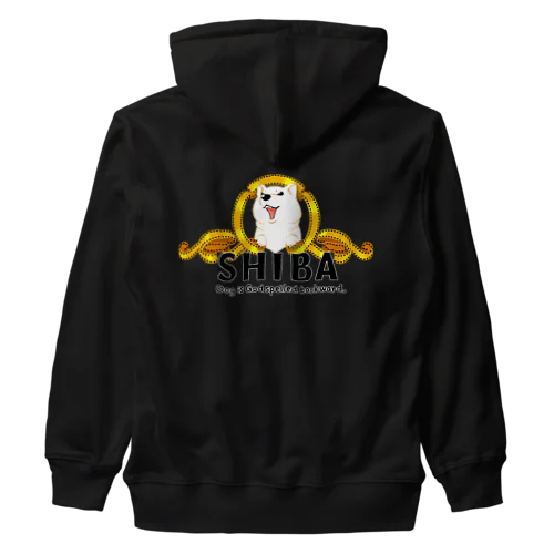 犬は神が逆向きに綴られたものである（白柴） Heavyweight Zip Hoodie